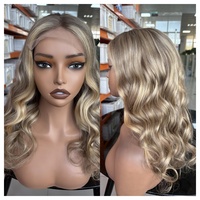 Peluca de Cabello Humano Remy Liso Pre-Arrancado con Encaje Frontal Transparente HD, Densidad 180, Rubio Ceniza, para Boda/Cita/Oficina