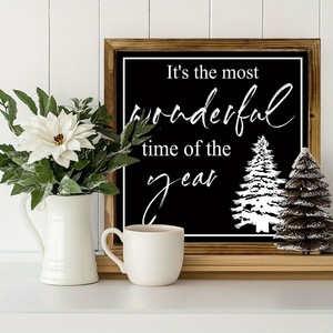 In-stock American country style Christmas party series wooden photo <b>frame</b> decorative ornaments and desktop decorations - Product Image 3