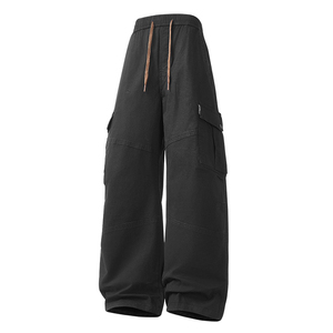 Logotipo personalizado Monos europeos y americanos Hombres Primavera Verano Nuevo diseño Sentido American High Street Suelto Ocio de pierna ancha - Product Image 5