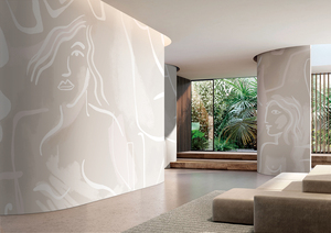 <span class=keywords><strong>Papier</strong></span> <span class=keywords><strong>peint</strong></span> abstrait grand format beige et or à motifs pour la décoration murale des espaces résidentiels et commerciaux, en matériau écologique - Product Image 5
