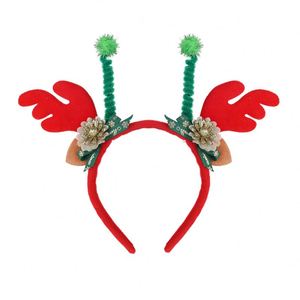 Serre-têtes de Noël pour femmes et filles, vente en gros d'usine, bandeaux à paillettes, diadèmes en forme de cercle rouge et or - Product Image 1