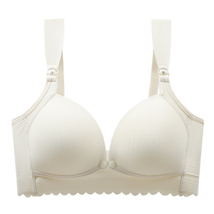 Khỏa Thân cảm giác thoải mái phía trước mở nút Lady đồ lót push-up chống chảy xệ của phụ nữ cho con bú áo ngực - Product Image 5