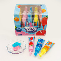 Squeeze Liquid Candy avec Juicy Drop Core Fruity Assortiment de saveurs de bonbons aigres Bouteille de bonbons liquides