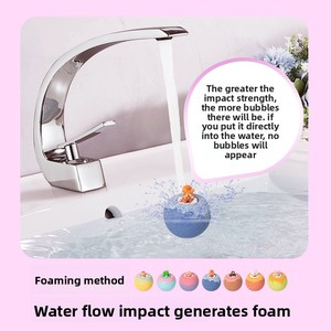 Bolas de Sal de Baño para Niños Dewdrop Dream, 100g, Bombas de Burbujas Explosivas <span class=keywords><strong>con</strong></span> Aceites Esenciales, Control de Grasa y Limpieza - Product Image 1