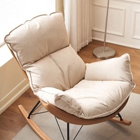 Zayshine Nordischer Moderner Eierschalen-Design Einzelsessel Metallrahmen-Sofa Massiver Wohnzimmer-Relaxsessel