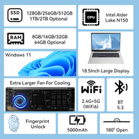 Portátil Empresarial GetMi de 18.5 Pulgadas, Pantalla IPS Full HD 1920x1080, Intel N150, Teclado en Inglés, Almacenamiento SSD+HDD, 1 Año de Garantía, Windows 11