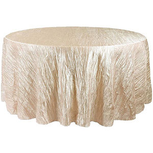 Nappe ronde en taffetas plissé Feuille Pétale Design Salle à manger Banquets Effet froissé coloré Fêtes en plein air Usage domestique - Product Image 4