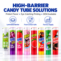 Tubes d'emballage alimentaire en aluminium et plastique haute barrière sans BPA 150 ml avec bouchon à vis, contenants personnalisés imprimés UV pour confitures et bonbons