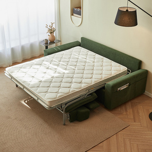 أريكة من الفانيلا عالية الجودة إخفاء سرير أريكة خضراء ثنائية الغرض تصنيع أريكة غرفة نوم أريكة كاتيل مع مرتبة - Product Image 6