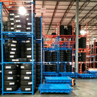 Étagère de stockage à cadre ouvert en acier robuste empilable et adaptable aux chariots élévateurs