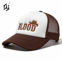 Casquette de camionneur personnalisée QJ OEM, logo brodé 3D, casquette en sergé de coton pour le sport et le golf en plein air, casquette de marque pour homme et femme, vente en gros