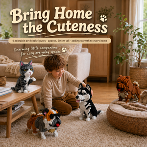 CAYI Nuevo Set de Bloques de Construcción Mini para Mascotas, Serie Perros y Gatos: Bulldog, Schnauzer, Tabby, Shiba Inu, Husky, Bloques <span class=keywords><strong>Micro</strong></span>, Modelo Animal, Juguete de Bloques - Product Image 5