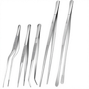 <b>Kitchen</b> Fine Tweezers <b>Tongs</b> Stainless Steel Food <b>Tongs</b> Set Professional <b>Kitchen</b> Long <b>Tongs</b> Cooking Repairing BBQ Medical - Product Image 3