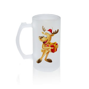 Topjlh Sublimation tasses en verre blanc 16oz tasses à bière givré verre à bière <span class=keywords><strong>personnalisé</strong></span> pour mari <span class=keywords><strong>papa</strong></span> hommes cadeau - Product Image 2