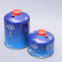 Bouteille de gaz butane portable en métal avec résistance à la chaleur et fonction réglable