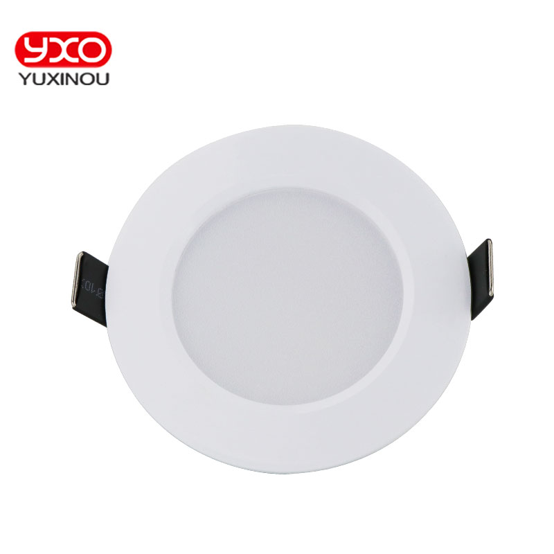 Konut plastik gömme tavan Led Downlight AC 110V 220V yuvarlak tavan aşağı ışık Led proje için