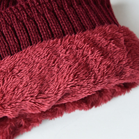 Sombrero de lana de CACHMERE de CABRA de punto cálido de Invierno para mujer personalizado con pompón de piel de zorro auténtica grande