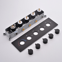 Baño música ducha 12 pulgadas LED lluvia negro ducha conjunto cascada lluvia ducha sistema caliente y frío mezclador grifo