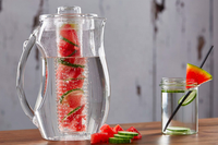Pichet contenant une odeur de fruits, en acrylique anti-écrasable, pour mélange de thé glacé, boissons, pichet au citron et à l'eau, meilleure vente,