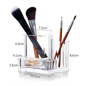 Transparent Acrylic Desk Organizer With Partitions 1L Capacity For Office Storage And <b>Pen</b> Holder - Product Image 5