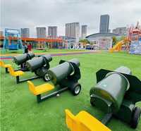 Lanzador de Anillos de Humo en Forma de Cañón Anjia Modelo 16-Tianjin, Accionado por Aire, Presión Ajustable, Interactivo para Familias al Aire Libre