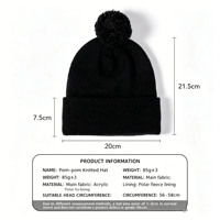Cappello Beanie da Viaggio con Stampa Digitale Invernale, Motivo Cartoon, Logo Personalizzato, 100% Acrilico, Caldo e Lavorato a Maglia