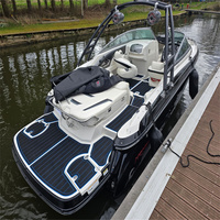 Plateforme de bain Monterey 244FS 2011, tapis de cockpit en mousse EVA imitation teck, style SeaDek MarineMat, auto-adhésif