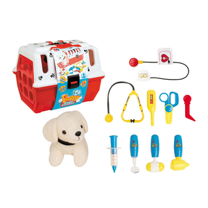 Mejor venta veterinarios papel jugar jaula para mascotas de perro de juguete de felpa con <span class=keywords><strong>Doctor</strong></span> juego Juguetes - Product Image 1