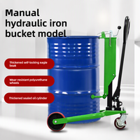 Chariot à fûts portable avec frein à pied pour entrepôt – Nouveau chariot hydraulique manuel pour fûts