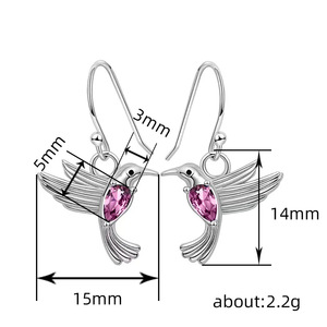 Orecchini a Gancio a Forma di Uccellino per Donne, Design Mini Animale, Accessori per Orecchie da Indossare Ogni Giorno - Product Image 3
