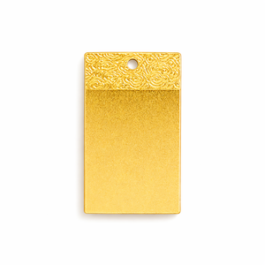 Colgante Rectangular Clásico Personalizado de Oro Puro 999 de 24k, Grabado Personalizable, Colgante Fino para Uso Diario, Joyería Elegante y Suave - Product Image 1