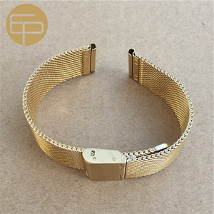 0.6mm fil léger logo personnalisé or de haute qualité maille en acier inoxydable bracelet pour <span class=keywords><strong>montre</strong></span> - Product Image 5