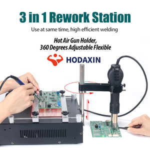 Station <span class=keywords><strong>de</strong></span> soudage et <span class=keywords><strong>de</strong></span> reprise 3-en-1 YIHUA 853AAA+ avec pistolet à air chaud et fer à dessouder pour la réparation <span class=keywords><strong>de</strong></span> téléphones, cartes PCB et composants électroniques - Product Image 3