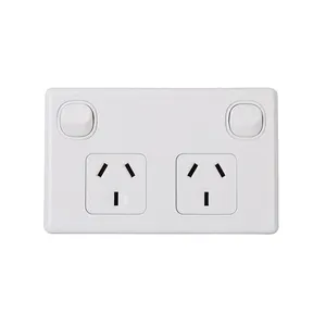 OEM/ ODM Factory Made Design Own Brand Mass Australian Wall Doule 10Amp Extra Switch Socket