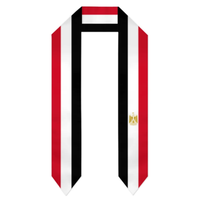 Écharpe de remise de diplôme personnalisée avec drapeau de la RDC, pour l'équipe nationale de football, pour les étudiants internationaux