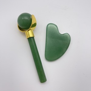 Hot Selling Customized Face Green Aventurine <b>Jade</b> <b>Roller</b> Face Lift Anti puffiness Singe Head Durable Face <b>Roller</b> - Product Image 1