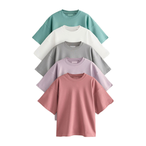 T-shirts pour hommes en coton 100% tricoté de haute qualité, coupe ample, respirants, vêtements décontractés pour hommes, logo personnalisé - Product Image 1