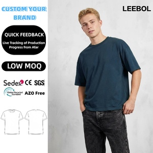 T-shirt blanc surdimensionné en coton lourd à épaules tombantes pour hommes, coton de haute qualité - Product Image 1