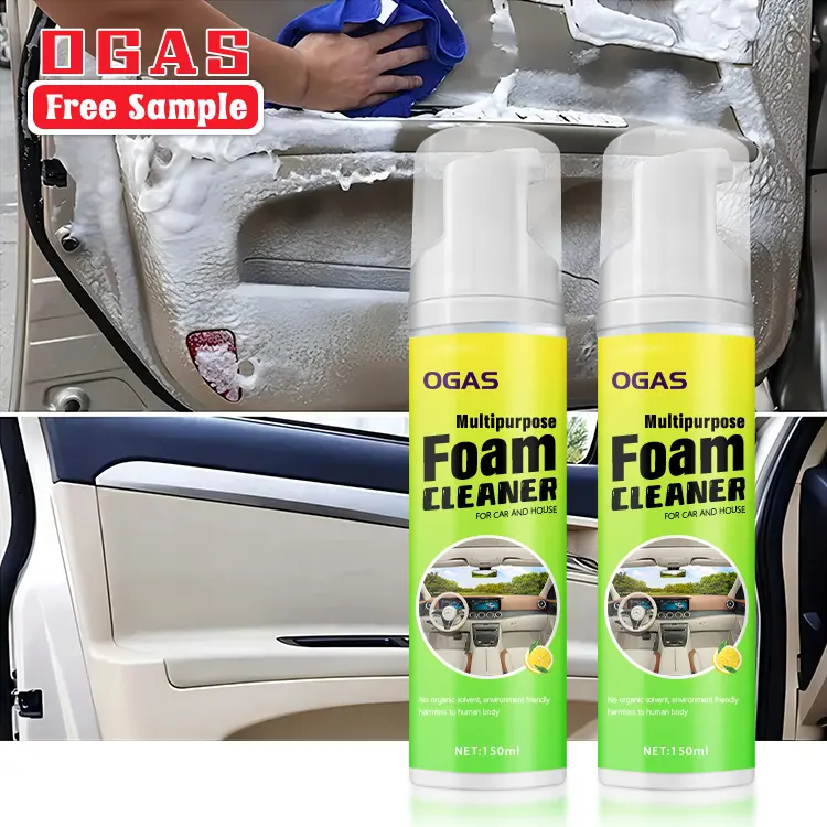 Ogas limpador de espuma para carro e casa, spray de limpeza multiuso com espuma para limpeza de automóveis