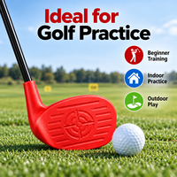 Club de golf d'entraînement premium en ABS léger avec manche en fibre de verre, pour droitier, idéal pour débutants, entraînement en intérieur et extérieur