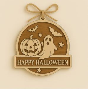 Decoration Hanging Ornaments With Ghost <b>Pumpkin</b> Bat Witch Halloween <b>Wooden</b> Sign - Product Image 3