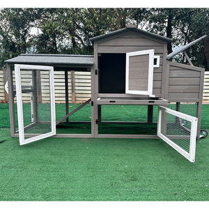 Gallinero para 15 a 25 <span class=keywords><strong>Pollos</strong></span>, de Dos Pisos, Moderno, Multifuncional, Resistente al Invierno, con Techo Impermeable de Asfalto - Product Image 6