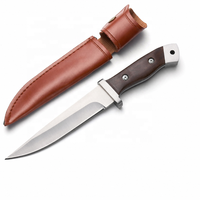 Couteau pliant d'extérieur directement de l'usine, lame durable en acier inoxydable, couteau de survie de poche avec étui en cuir pour le camping et l'aventure
