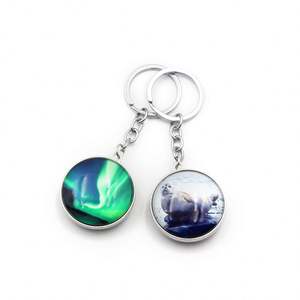 Llavero de Vidrio Personalizado OEM con Sublimación a Todo Color, Llavero con Colgante de Bola de Vidrio de Doble Cara - Product Image 2