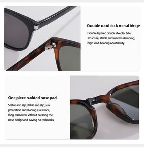 Ins Popular Designer Retro Sunglasses Classic Acetate <b>Frame</b> UV400 Fashion Tortoise Black Clear Transparent Shade - Product Image 5