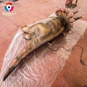 Dinosaur Park Realista Animatronic Tamaño real Sueño Triceratops Escultura Estatua Dinosaurio Modelo Dinosaurio <span class=keywords><strong>Robot</strong></span> para la venta - Product Image 6