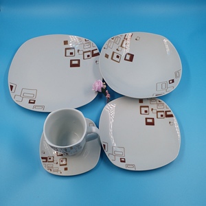 Marca personalizada cerámica <span class=keywords><strong>vajilla</strong></span> <span class=keywords><strong>de</strong></span> <span class=keywords><strong>porcelana</strong></span> cuadrado 20/30 piezas vajillas - Product Image 4
