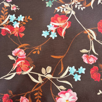 Popeline 100% Coton Peigné 40S Écologique à Motif Floral Imprimé Numérique Personnalisé, 1M Min Sans MOQ pour Vêtements