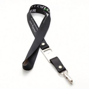 Custom Design Polyester Printed Durable Lanyard Bottle Opener - Product Image 4