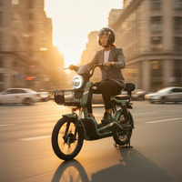 Moto électrique haute vitesse avec batterie au lithium 48V20A, scooter longue portée avec moteur sans balais 500W, vitesse maximale 50 km/h